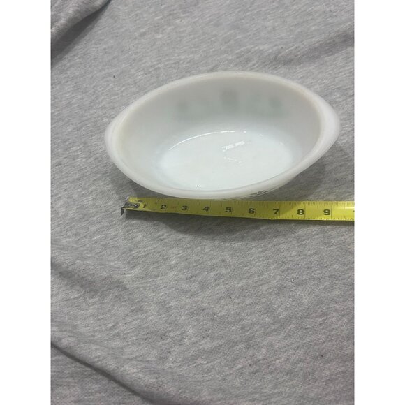 Pyrex Horizon Oval Glass Casserole Baking Dish Handles Green Daisy Design - Picture 8 of 9